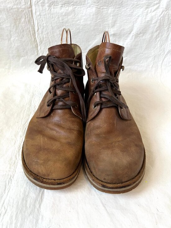 Waldviertler boots chukka brown leather lace up Tramper 43 10 G barefoot shoes main image 10